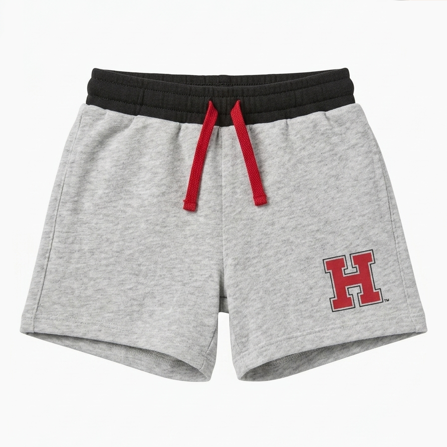 Junior Varsity Style Fleece Shorts - Grey & Red Zubaidas