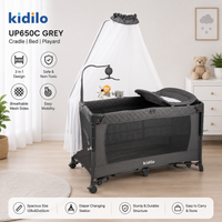 Kidilo Baby Bedside Playpen UP650C with Swing & Mosquito Net - View 2