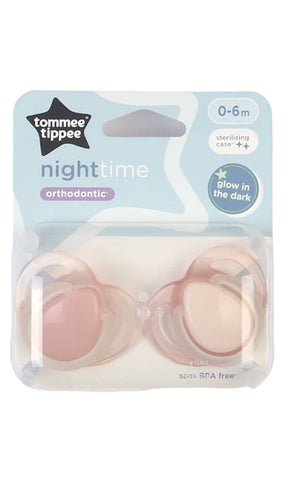 Night Time Soother 2-PK Tommee Tippee 0-6M