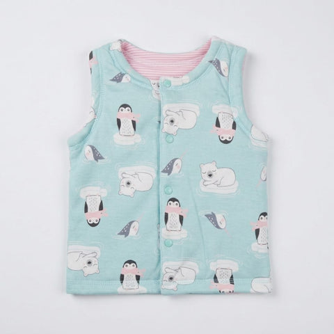 Girls Sleeveless jacket blue  Zubaidas