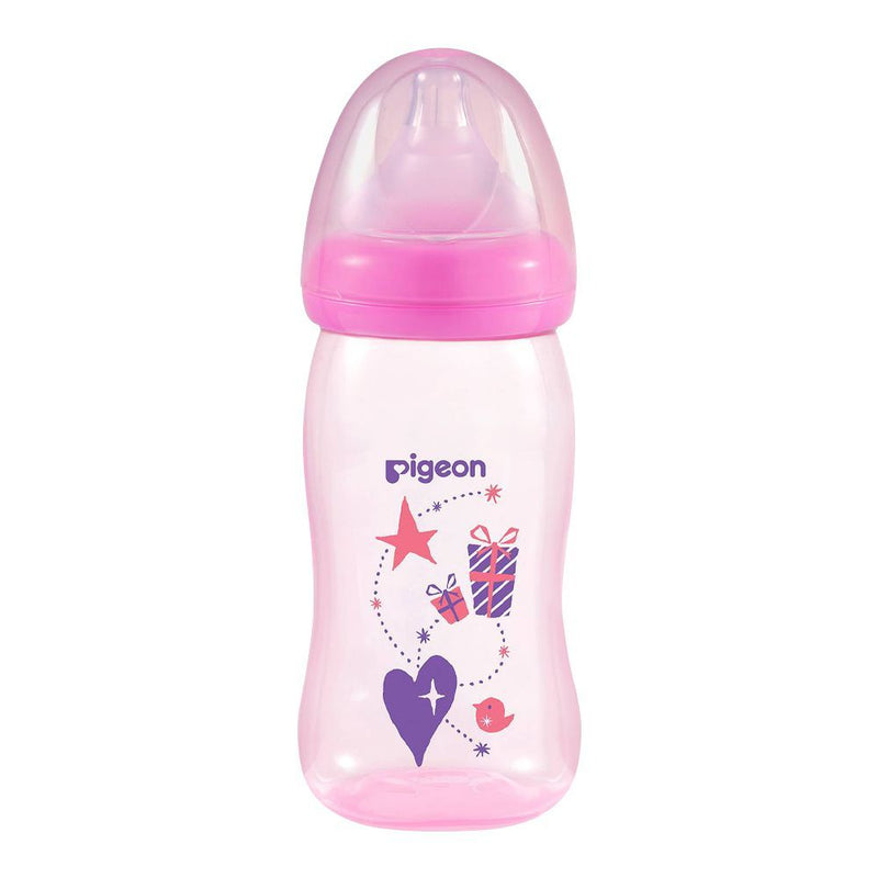 Pigeon Baby Feeding Bottle – Pink Wide Neck Anti-Colic Nursing Bottle