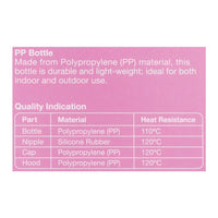 Pigeon Baby Feeding Bottle – Pink Wide Neck Anti-Colic Nursing Bottle - View 4