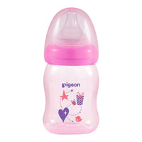 Pigeon Baby Feeding Bottle – Pink Printed Wide Neck Feeding Bottle - View 1