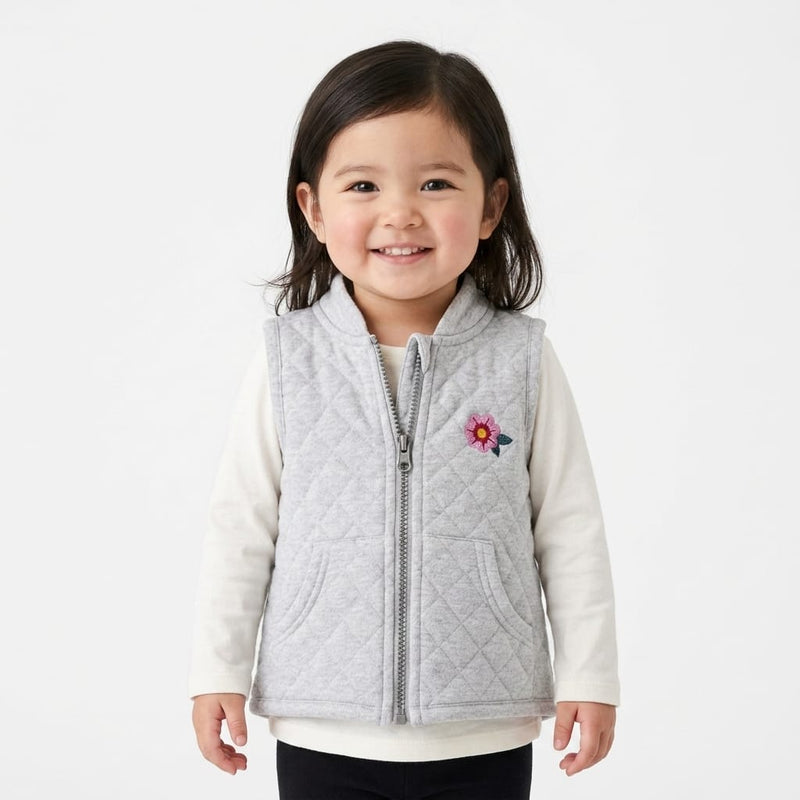 Baby Girls Sleeveless jacket Grey