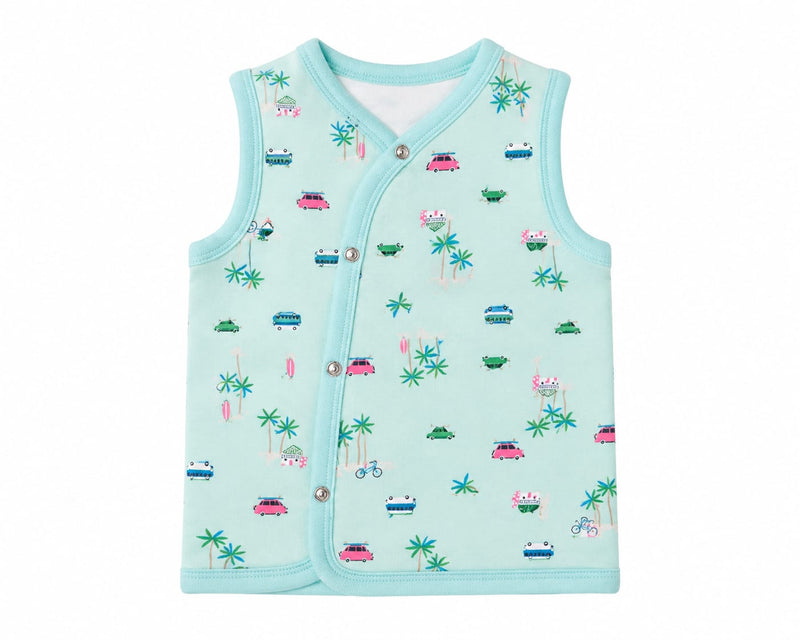 Girls Sleeveless jacket Green  Zubaidas