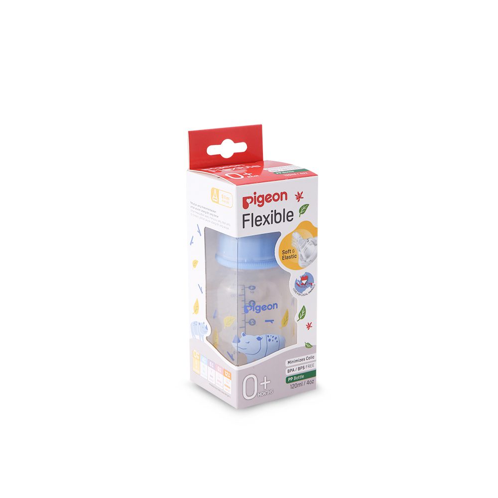 PIGEON COMPACT COLORFUL BABY BOTTLE  0+ MONTHS