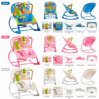 Premium Baby Rocker & Bouncer Seat with Vibration, Toy Bar & Adjustable Recline -JOLLUI - View 5