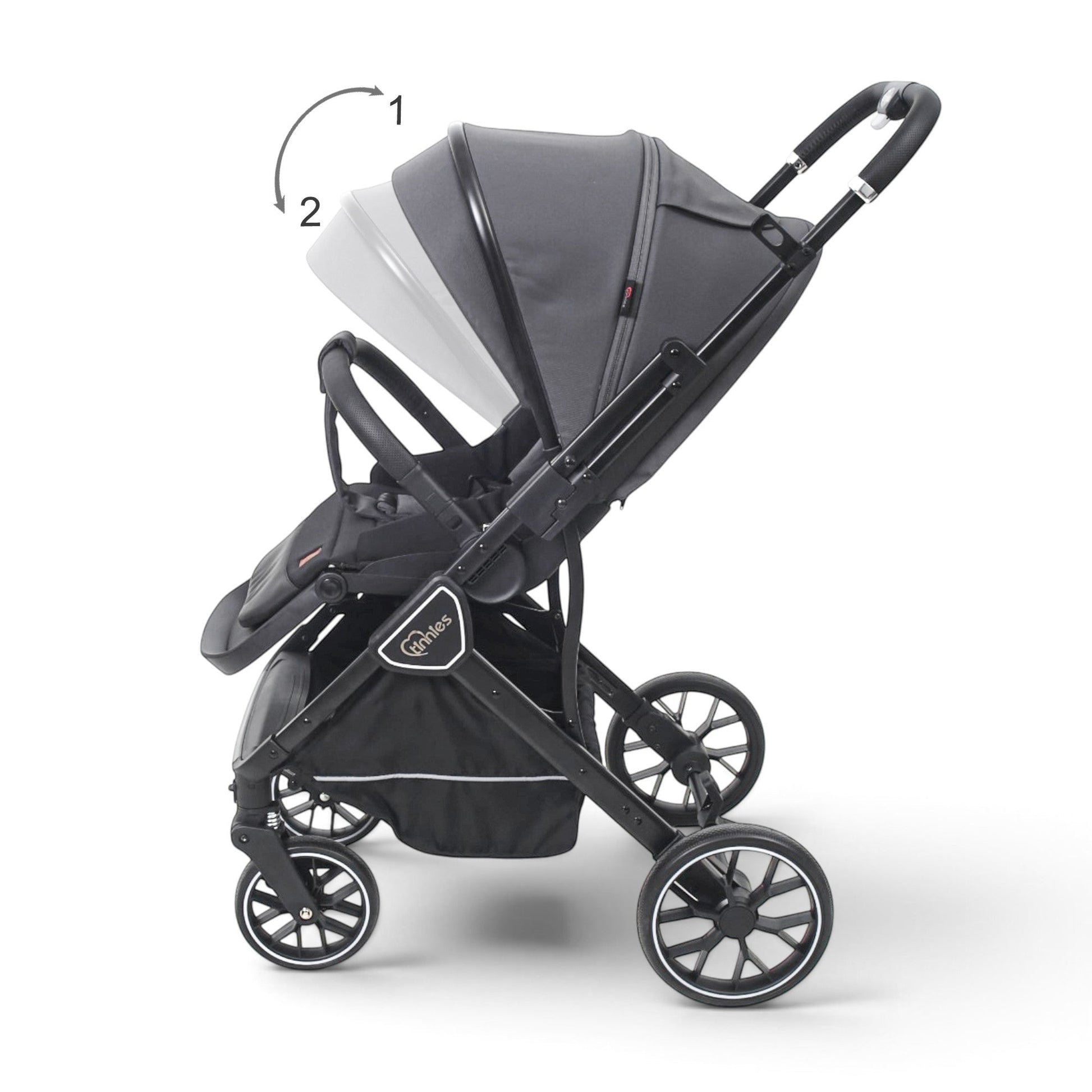 TINNIES REVERSIBLE STROLLER GREY