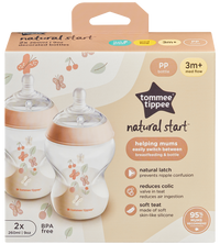 Natural Start Decor PP Bottle with M Teat Pack Of 2 260ML - View 3
