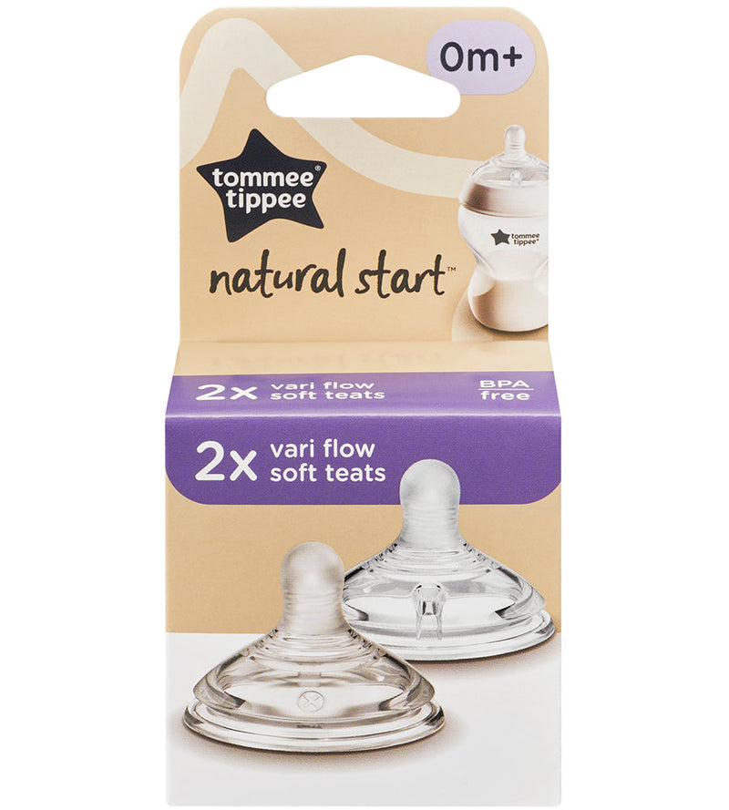 Natural Start Vary Flow Soft Teat 2-PK Tommee Tippee