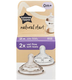 Natural Start Vary Flow Soft Teat 2-PK Tommee Tippee