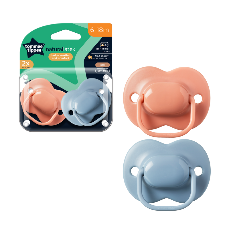 Cherry Latex Soother 2-PK Tommee Tippee 6-18M