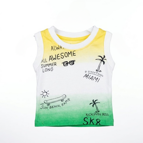 Baby Boy Sleeveless Graphic T-Shirt (Tank Top / Singlet Zubaidas