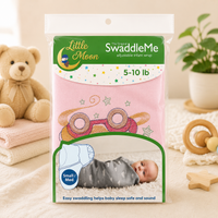 Soft Newborn Swaddle Wrap – Adjustable Cotton Baby Sleep Sack with Magic Wand Design - View 4