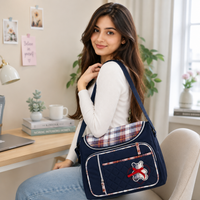 Premium Navy Blue Multi-Pocket Baby Diaper Bag | Stylish & Spacious Mommy Shoulder Bag - View 2