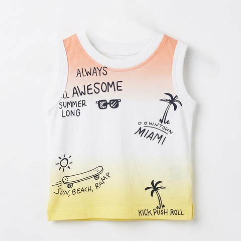 Baby Boy Sleeveless Graphic T-Shirt Tank Top  Zubaidas