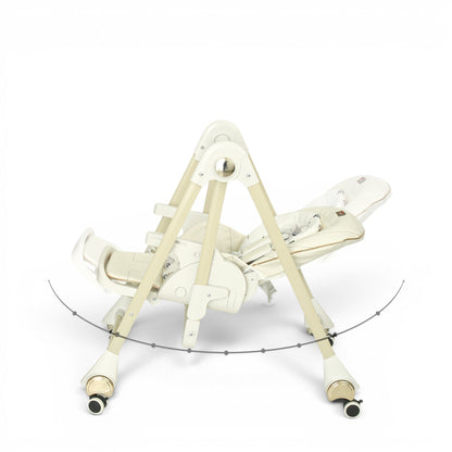 TINNIES BABY HIGH CHAIR W/SWING - WHITE