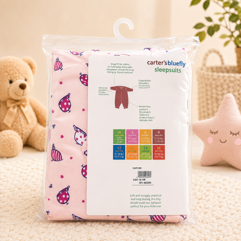 Carter's Bluefly 3-Piece Cotton Sleepsuits Set (6-9 Months)