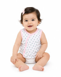 Girls Sleeveless jacket Pink   Zubaidas - View 1