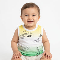 Baby Boy Sleeveless Graphic T-Shirt (Tank Top / Singlet Zubaidas - View 1