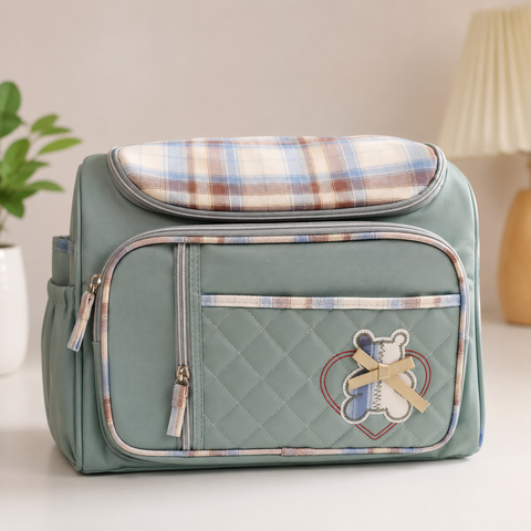 Premium Multi-Functional Baby Diaper Backpack – Waterproof Maternity Travel Bag with Large Storage & Insulated Pockets (Mint Green)