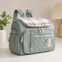 Premium Baby Diaper Backpack – Multi-Pocket Waterproof Maternity & Travel Bag (Mint Green) - View 1