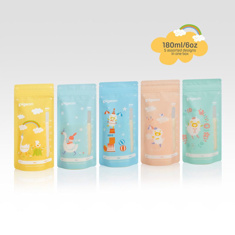 PIGEON BREASTMILK STORAGE BAGS – 180ML (25 PCS)