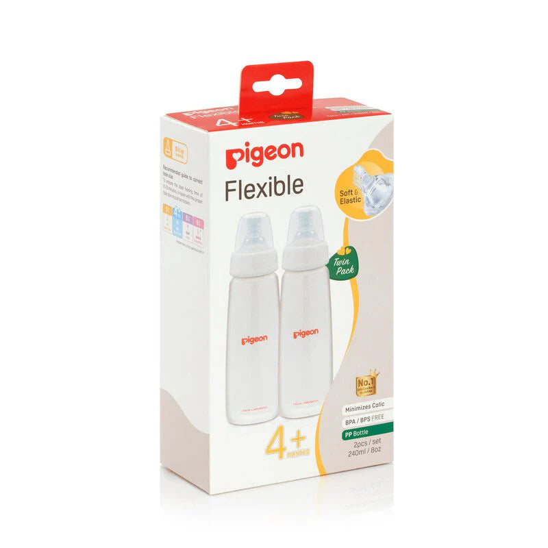 Pigeon Slim Neck Baby Feeding Bottle – Twin Pack