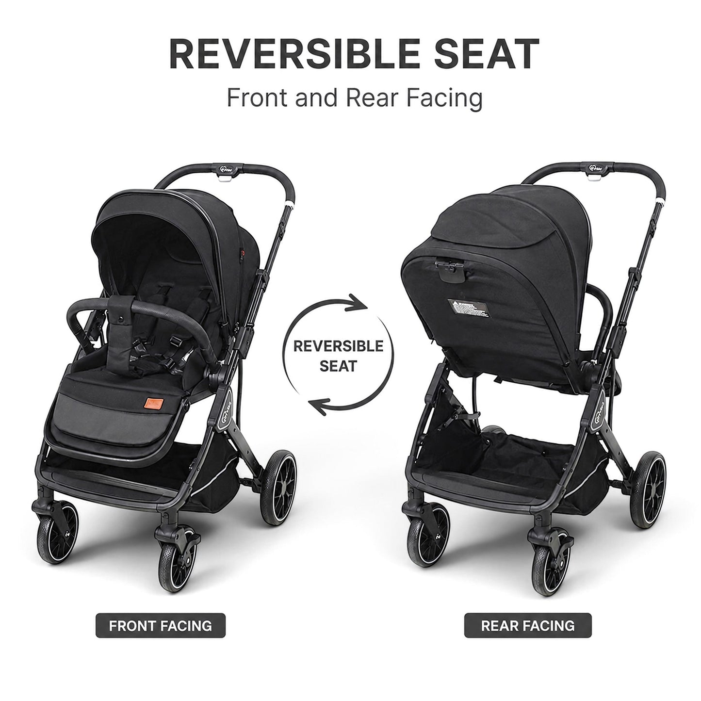 TINNIES REVERSIBLE STROLLER BLACK