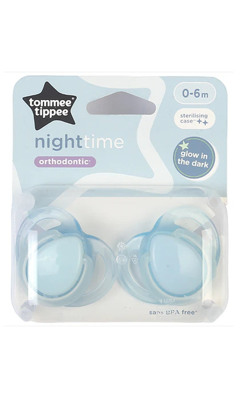 Night Time Soother 2-PK Tommee Tippee 0-6M