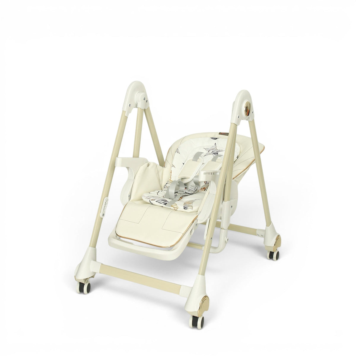 TINNIES BABY HIGH CHAIR W/SWING - WHITE