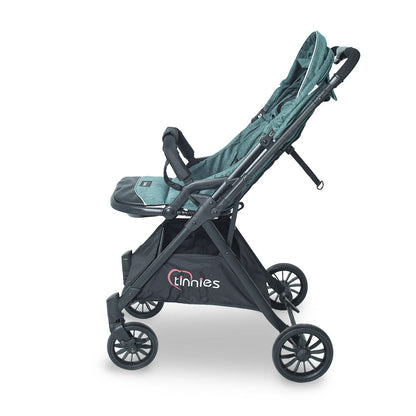 TINNIES BABY STROLLER – GREEN, FOLDABLE WITH REVERSIBLE HANDLE