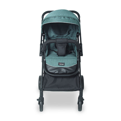 TINNIES BABY STROLLER – GREEN, FOLDABLE WITH REVERSIBLE HANDLE