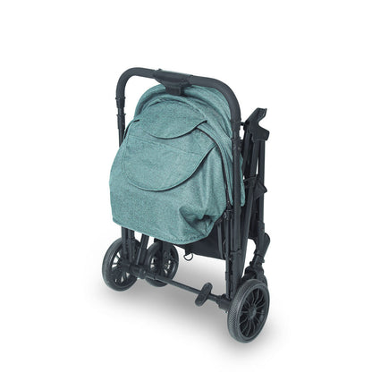 TINNIES BABY STROLLER – GREEN, FOLDABLE WITH REVERSIBLE HANDLE