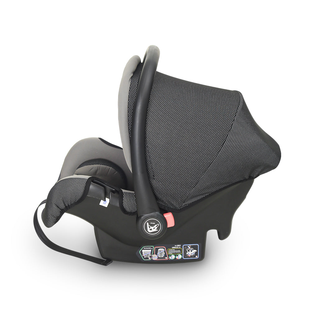 GREY BABY CAR SEAT & CARRIER – REAR-FACING, COMFORTABLE & SECURE
