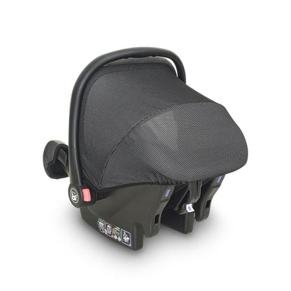 GREY BABY CAR SEAT & CARRIER – REAR-FACING, COMFORTABLE & SECURE