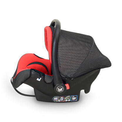 SECURE BABY CARRIER CAR SEAT – INFANT ROCKER WITH RETRACTABLE CANOPY RED