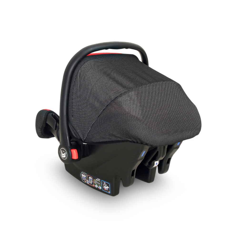 SECURE BABY CARRIER CAR SEAT – INFANT ROCKER WITH RETRACTABLE CANOPY RED