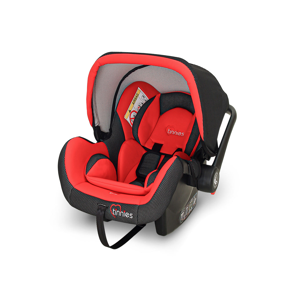 SECURE BABY CARRIER CAR SEAT – INFANT ROCKER WITH RETRACTABLE CANOPY RED