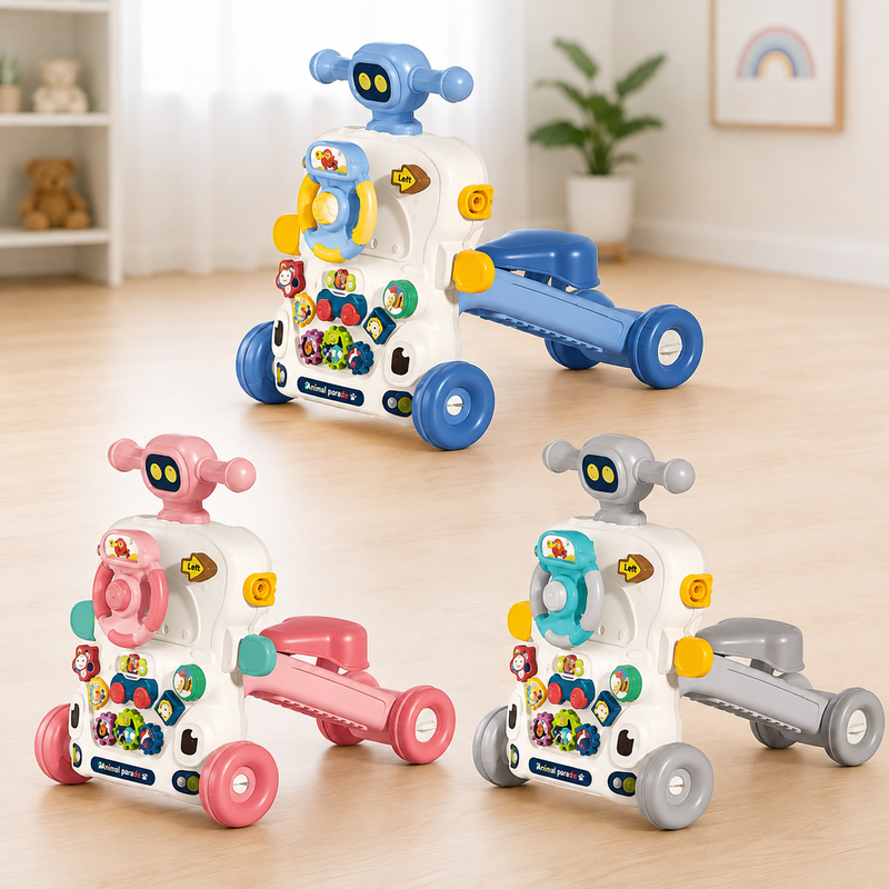 5-in-1 Multifunction Baby Walker & Activity Learning Table | Push Walker, Ride-On & Educational Toy