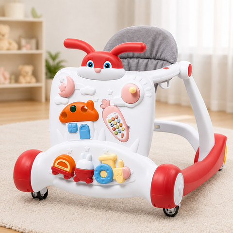 Interactive Baby Walker with Activity Panel & Comfortable Seat | Musical Learning Walker for Babies