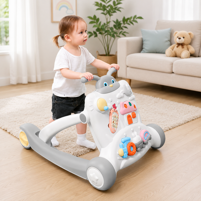 Interactive Baby Walker with Activity Panel & Comfortable Seat | Musical Learning Walker for Babies
