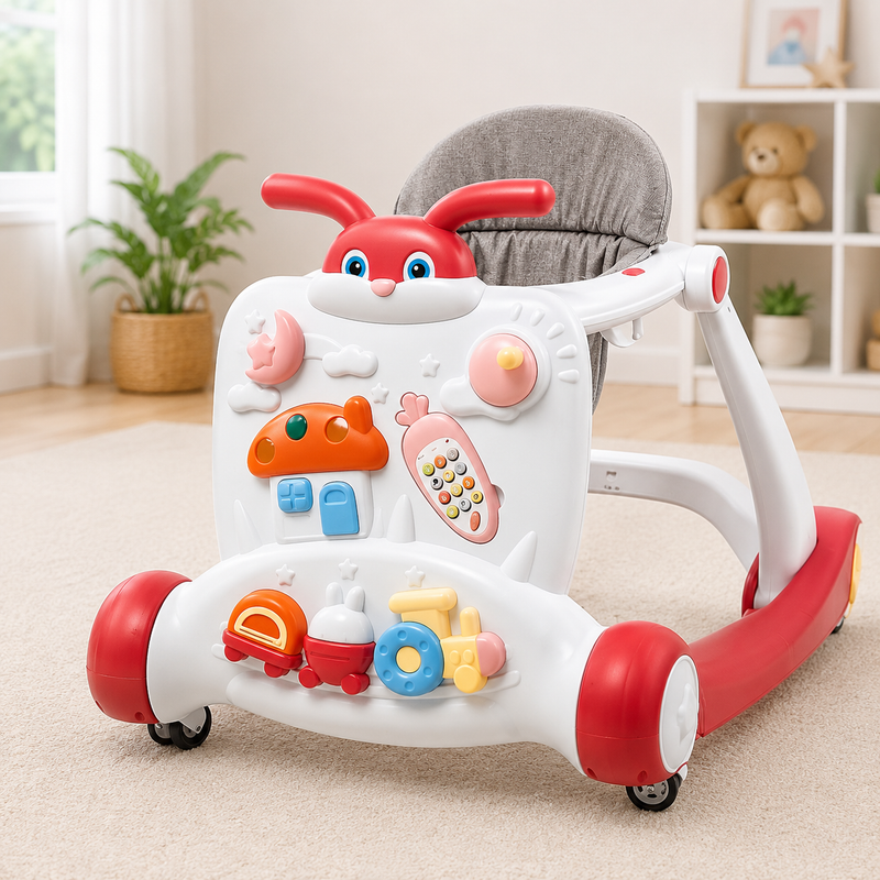 Interactive Baby Walker with Activity Panel & Comfortable Seat | Musical Learning Walker for Babies