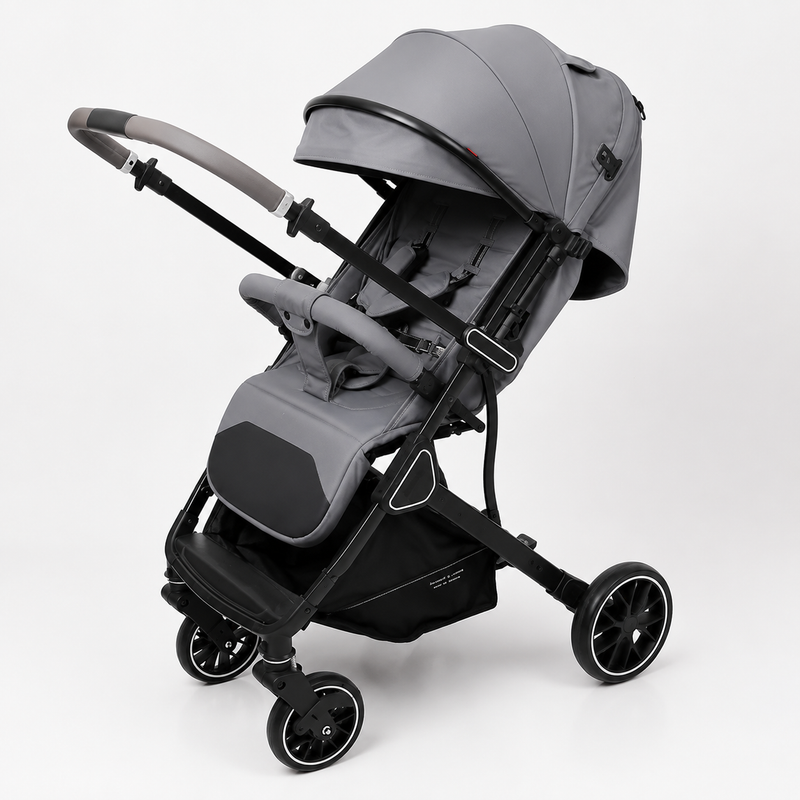 Kidilo-k919N Premium Foldable Baby Stroller – Lightweight Travel Pushchair with Reversible Seat | Beige, Black & Coffee