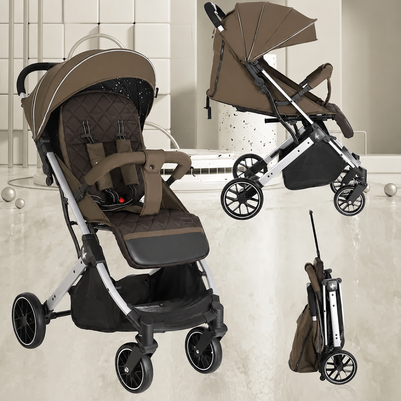 Kidillo K12 Premium Lightweight Foldable Baby Stroller – One-Hand Fold | Reclining Seat | Large Storage Basket | Travel-Friendly