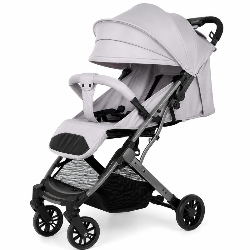 kidillo k8 pro Lightweight Baby Stroller – Compact One-Hand Fold Travel Stroller with Large Canopy, Reclining Seat & 5-Point Safety Harness