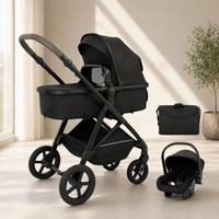 Kidilo K08M+C Premium 3-in-1 Baby Stroller & Travel System - View 1