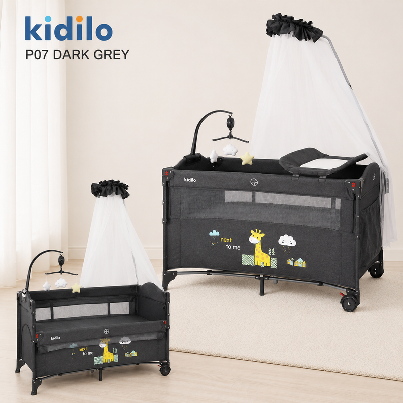 Kidilo P02 Baby Playpen Bundle – Buy 1 Playpen Get FREE Carry Cot & 3-in-1 Potty Training Seat | Limited Time Offer | Zubaidas Pakistan