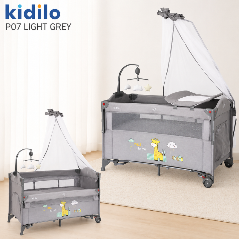 Kidilo P02 Baby Playpen Bundle – Buy 1 Playpen Get FREE Carry Cot & 3-in-1 Potty Training Seat | Limited Time Offer | Zubaidas Pakistan
