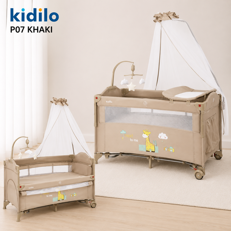 Kidilo P02 Baby Playpen Bundle – Buy 1 Playpen Get FREE Carry Cot & 3-in-1 Potty Training Seat | Limited Time Offer | Zubaidas Pakistan